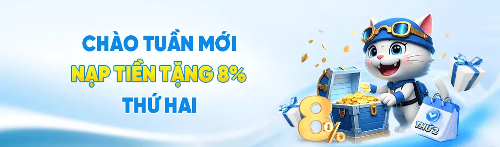 thưởng nạp 8% thứ hai tại Fly88